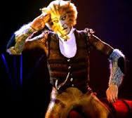 Geoffrey Garrat as Skimbleshanks the Railway Cat in the Film version of Cats in 1998